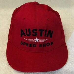 Yupoong FlexFit Austin Speed Shop S-M Red Cap